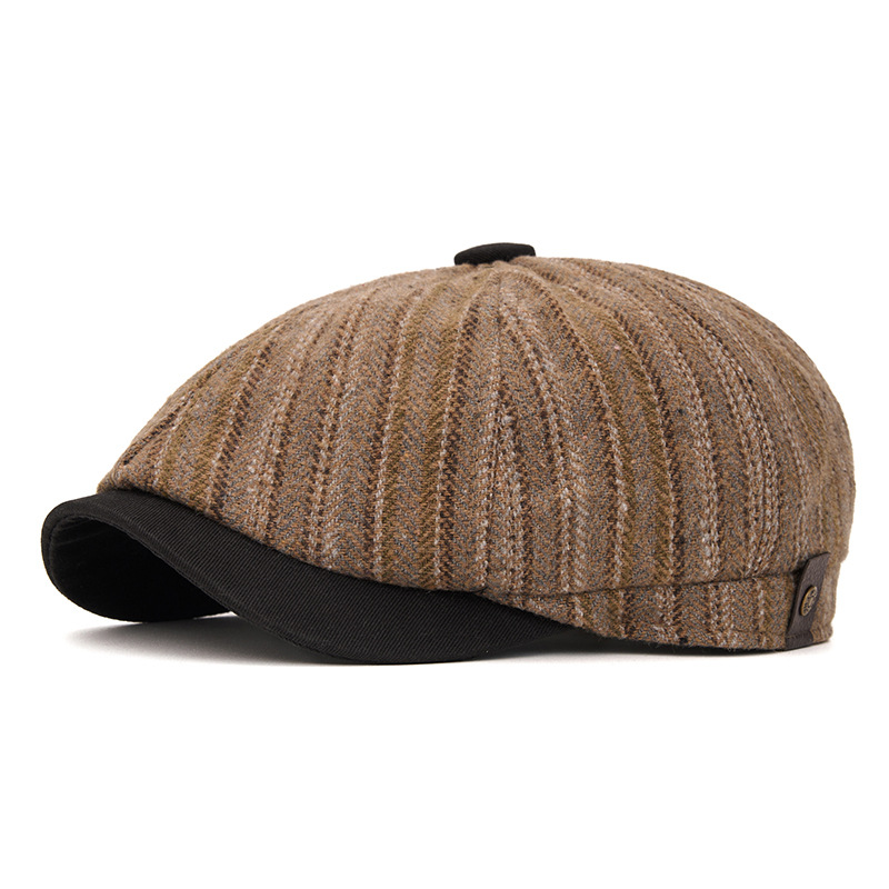 Unisex Striped Wool Blend News - огляд і ціна Newsboy Cap Ivy