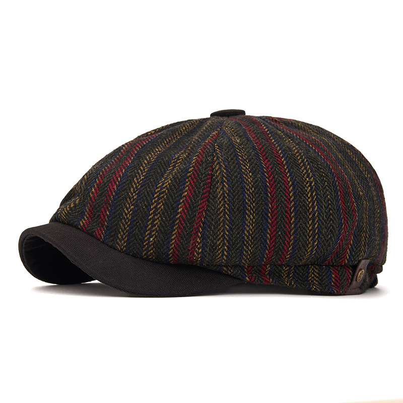 Unisex Striped Wool Blend News - огляд і ціна Newsboy Cap Ivy