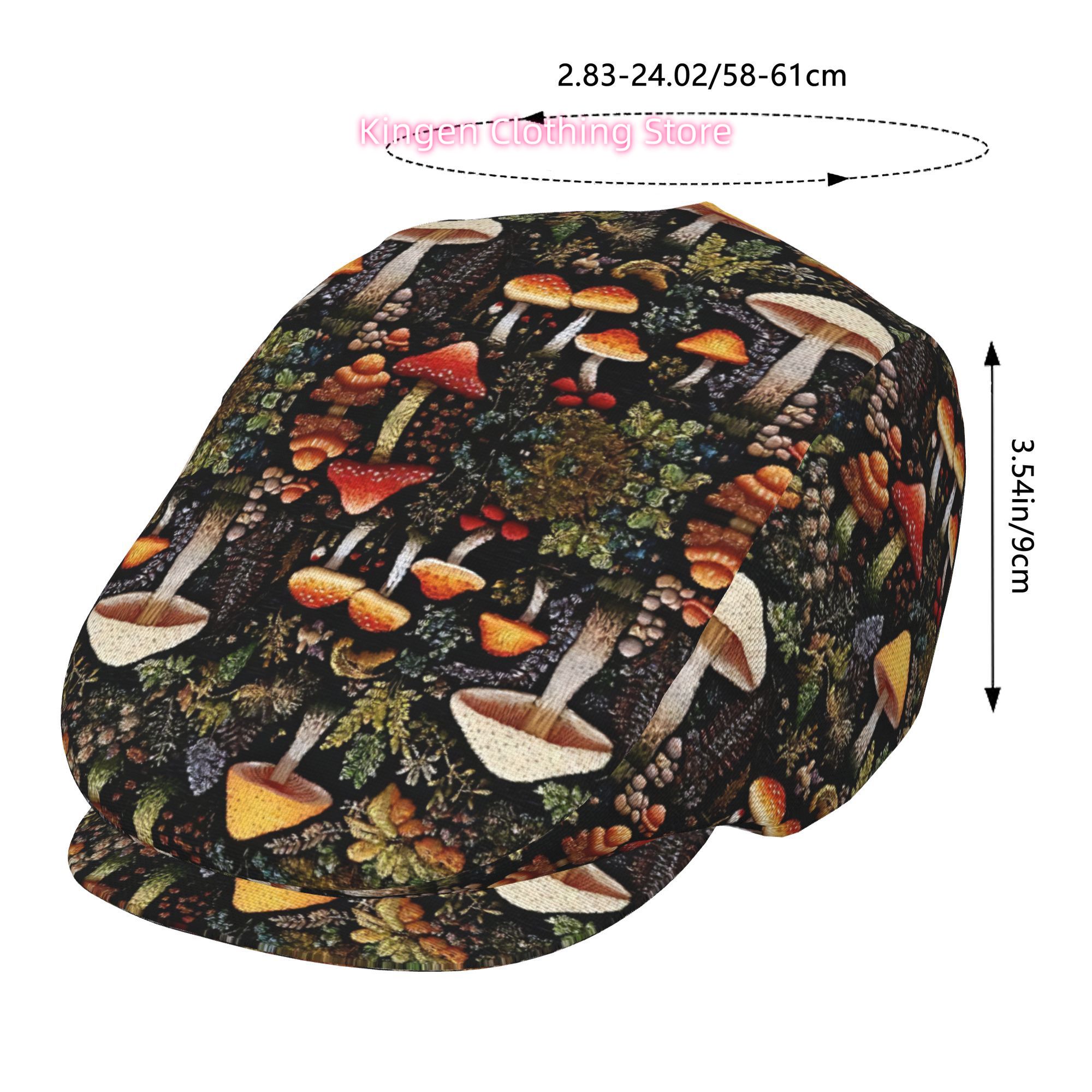 Mysterious Forest Floor Mushro - огляд і ціна Newsboy Cap Ivy