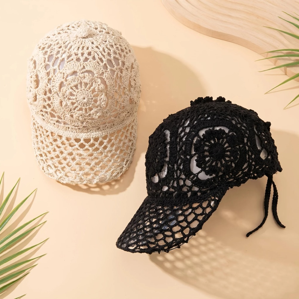 Hand Crochet Hollow Out Baseba - огляд і ціна Baseball Cap Structured