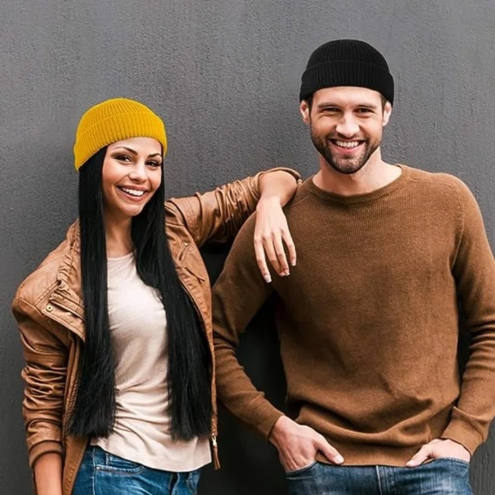 Autumn Winter Unisex Solid Col - огляд і ціна Beanie Cuffed Knit
